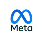 The Meta logo features the blue infinity symbol above the word "Meta" on a white background. Represents the social media expertise and platform strategy of the best digital marketing strategist in Muscat.